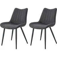 xonox.home Stuhl Lotta Webstoff anthrazit 2er Set