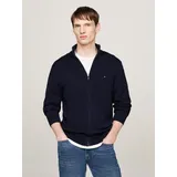 Tommy Hilfiger Cardigan PIMA ORG CTN CASHMERE ZIP THRU blau XXL (54)