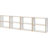 Tojo Mehrzweckregal "hochstapler 8er-Set", weiß, B:304cm H:73,5cm T:32cm, MDF, Regale, Bücherregal Standregal, in zwei Farben