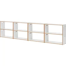 Tojo Mehrzweckregal "hochstapler 8er-Set", weiß, B:304cm H:73,5cm T:32cm, MDF, Regale, Bücherregal Standregal, in zwei Farben