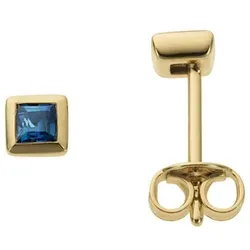 Firetti Paar Ohrstecker »Schmuck Geschenk Gold 333 Ohrschmuck Farbstein Edelstein Saphir«, mit Saphir Firetti gelbgoldfarben-blau + blau