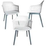 Trisens moderner Gartenstuhl in eleganter Optik - bequeme Esszimmerstühle pflegeleichte Terrassenmöbel für den Außen- und Innenbereich
