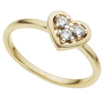 Firetti Diamantring "Schmuck Geschenk Gold 333 Damenring Goldring Diamant" Fingerringe Gr. 19, 0,15 ct P2 = erkennbare Einschlüsse, Gelbgold 333-Diamanten, 1,5mm, goldfarben (gelbgoldfarben, weißgoldfarben) Damen mit Brillanten