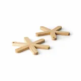 Continenta Topfuntersetzer STERN aus Gummibaumholz 2er-Set