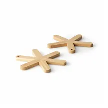 Continenta Topfuntersetzer STERN aus Gummibaumholz 2er-Set