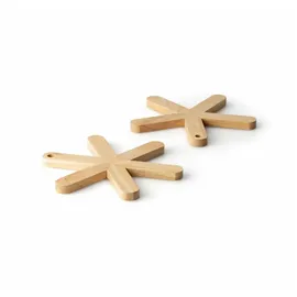 Continenta Topfuntersetzer STERN aus Gummibaumholz 2er-Set