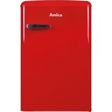 Amica KS 15610 R Retro-Kühlschrank (108 l, 860 mm hoch, Rot)