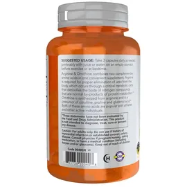 NOW Foods Arginin & Ornithin 500/250 mg Kapseln 100 St.