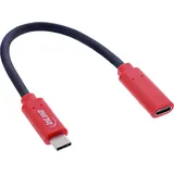 InLine USB-C auf USB-C 0,2 m Rot