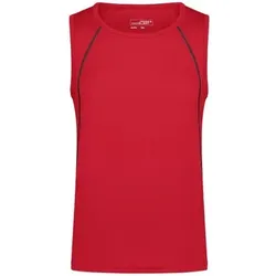 Herren Fitness Tanktop JN494, rot/schwarz, Größe M - rot/schwarz - M