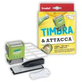 Trodat Stempel & Stick Stoffabschnittset Zeichenserie und Zahlen Pinzette Etiketten und Bügelband für Kleidung und Gegenstände