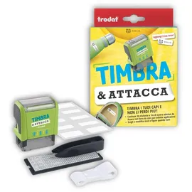 Trodat Stempel & Stick Stoffabschnittset Zeichenserie und Zahlen Pinzette Etiketten und Bügelband für Kleidung und Gegenstände
