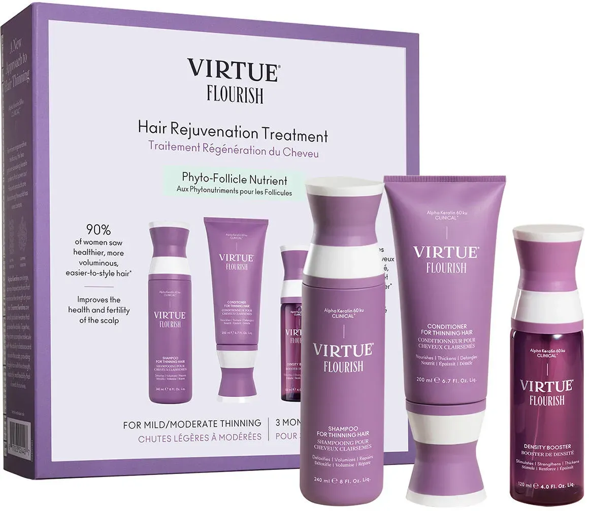 Virtue Flourish Hair Rejuvenation Treatment 3 month supply Set