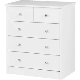 FineBuy Kommode 60 x 70 x 35 cm weiß 5 Schubladen