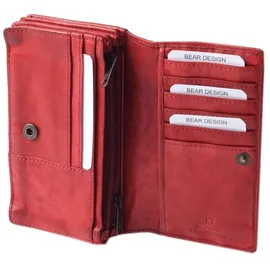 Bear Design Geldbörse Damen rot