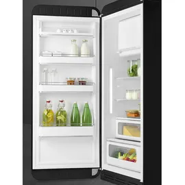 Smeg FAB28LBL5 Retro-Kühlschrank (270 l, 1530 mm hoch, Schwarz)
