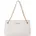 Shoulder Bag Synthetik Beige/Weiß
