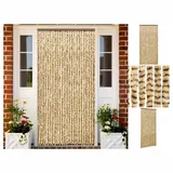 vidaXL Insektenschutz-Vorhang Beige und Braun 100x220 cm Chenille