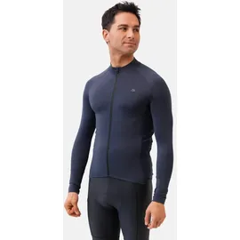 Danish Endurance Langarmshirt Aero LS Cycling Jersey in marineblau - M