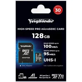 Voigtländer 128GB microSDXC Prof. High-Speed UHS-I,