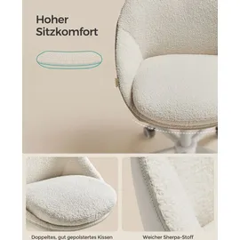 Songmics Homeoffice-Stuhl, Schminkstuhl aus Fleece, Schreibtischstuhl,