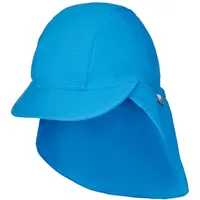 Sterntaler Bade-Schirmmütze mit Nackenschutz Uni leuchtblau, 43 cm