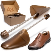 SULPO 4 Paare Schuhspanner Größe 35-39, Schuhstrecker aus Kunststoff, Schuhformer für Damen und Herren mit Metall-Spiralfeder - 35 - 39
