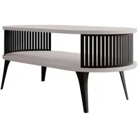 Mirjan24 Couchsitch, Kaschmir, Metall, Oval,Oval, 50x44x100 cm, Wohnzimmer, Wohnzimmertische,
