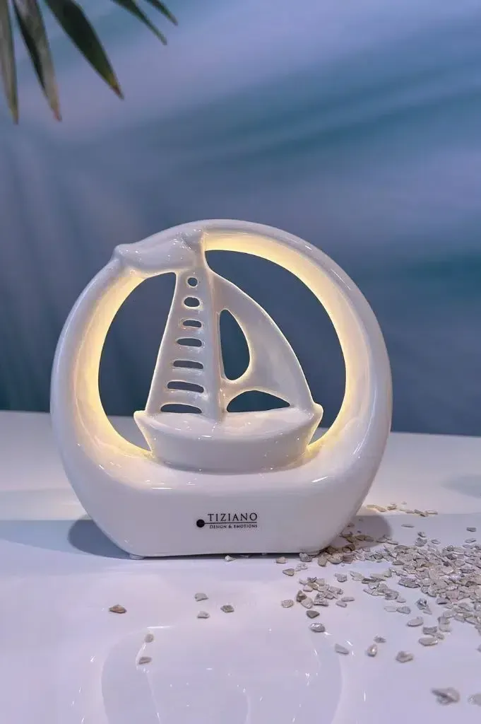 Boot Casali im Ring LED cremeweiß 16cm