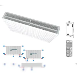 Stelrad Typ 33 500 x 1800 mm 3701 W weiß Mittelventil