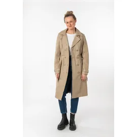 Mauritius Ledermantel "GWTaruh OT", Damen, Gr. XXL, beige, Obermaterial: 100% Schafsleder. Futter: 100% Baumwolle. Ärmelfutter: 100% Polyester, unifarben, regular fit, Mäntel, femininer Leder-Trenchcoat mit Bindegürtel