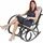 Mendler Schaukelstuhl M41 Jacquard 55 x 90 x 55 cm Braun