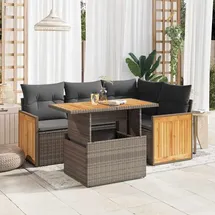 vidaXL Garten-Lounge-Set 5-tlg. grau