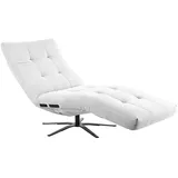 KAWOLA Relaxliege LETICIA Polyester 0 x 0 x 0 cm Weiß mit Relax-Funktion