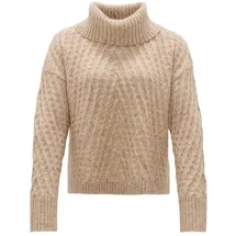 Opus Damen Pullover | Grobstrickpullover PLINEA Regular mit Wolle Macadamia, 42