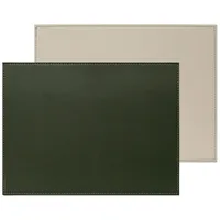 Freeform Platzset, Kunstleder, 40x30cm, olive/elfenbein