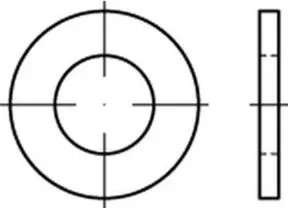 ISO 7089 Aluminium Flache Scheiben 4 ( 4,3 x 9 x 0,8) Al K