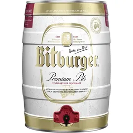 Bitburger Bier Premium Pils 5 l Party-Fass mit Zapfhahn