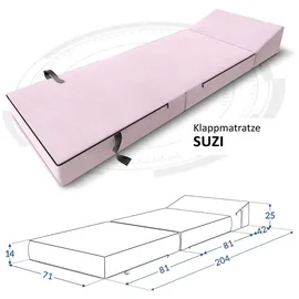 Fdm Klappmatratze Suzi 70 x 200 x 14 cm H3 Mikrofaser
