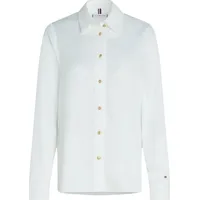 Tommy Hilfiger Regular Fit Blusenshirt aus Viskose mit Stehkragen,