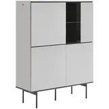 VOLEO Highboard 91 x 141 x 41 cm Schwarz
