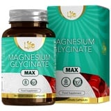 LN Magnesium Glycinat Kapseln | 90 Vegane Magnesium Hochdosiert Kapseln | 1250mg mit 250mg Magnesium Glycinate pro Portion | Gentechnik-, gluten-, allergen- und milchfrei | Hergestellt in GB