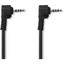 Nedis Audio-Video-Kabel - 3.5 mm Stecker - 3.5 mm Stecker - Vernickelt - 1.00 m - Rund - PVC - Schwarz