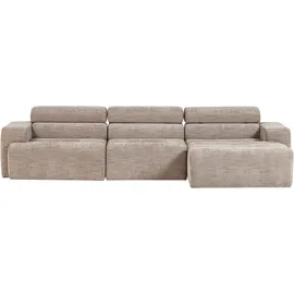 Woood Ecksofa Novi Melange 3-Sitzer Beige