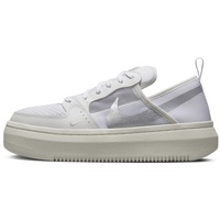 Damen W Court Vision ALTA TXT Sneaker, White/METALLIC Silver-SAIL, 42.5 EU