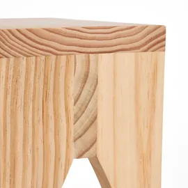 HAY Hocker Holz 30 x 25 x 19 cm Natur