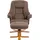 Duo Collection TV-Sessel Bordeaux Luxus-Microfaser 86 x 105 x 96 cm Braun mit Hocker und Relaxfunktion