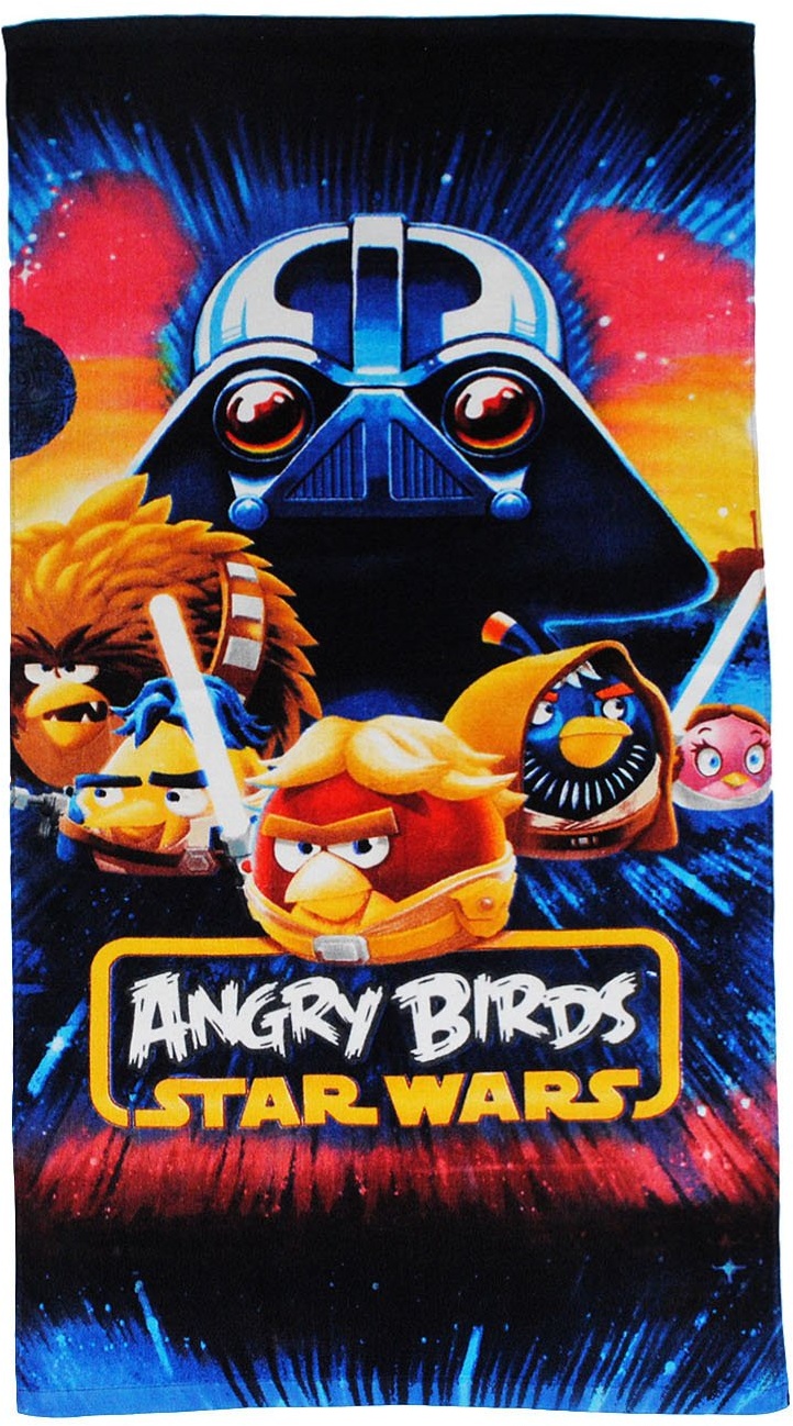 alles-meine.de GmbH Badetuch - Angry Birds - Star Wars - 70 cm * 140 cm Handtuch - Strandtuch - 100% Baumwolle - Jungen & Mädchen 70x140 für Kinder - Erwachsene Badehandtuch..