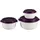 Emsa Micro Family Frischhaltedose rund weiß/brombeer 0,5/1,0/1,5 l 3-teilig