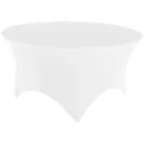 Jirex Trading Company Tischdecke Stretch Tischdecke Tischhusse Rund 150-180 cm Durchm. Weiss Schwarz weiß Ø 180 cm